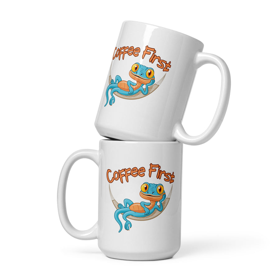 Enjoy the Ride White glossy mug